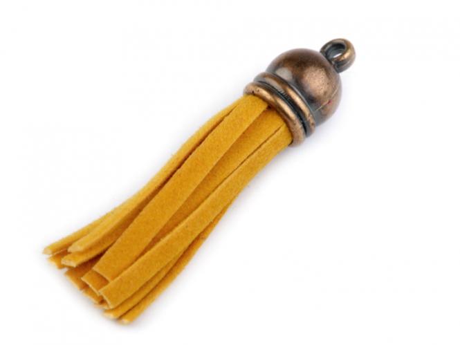 Fransen Länge 48 mm messing gelb 