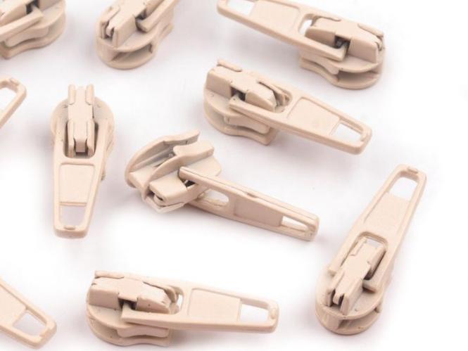 5 Zipper Reißverschluss Spitze beige 