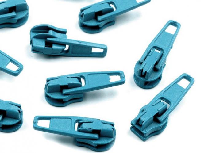 5 Zipper Reißverschluss Spitze türkis 