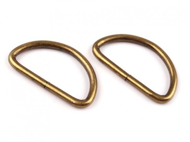 D-Ringe für Taschen 30mm messing 