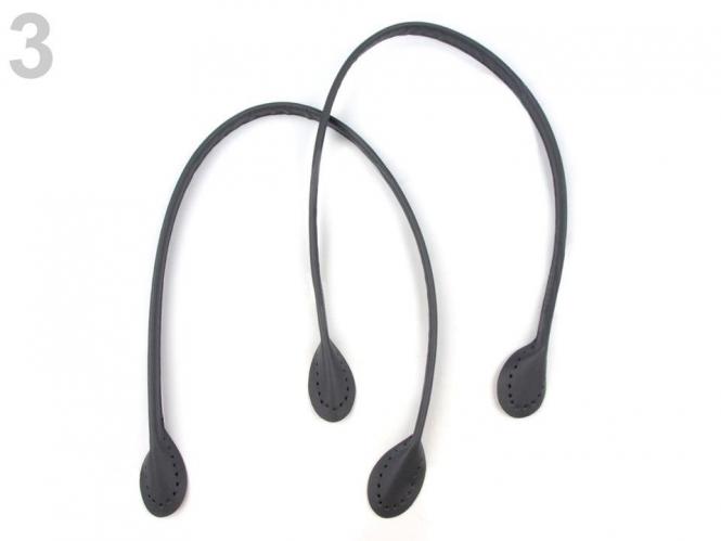 2 Taschengriffe aus Eko Leder grau 