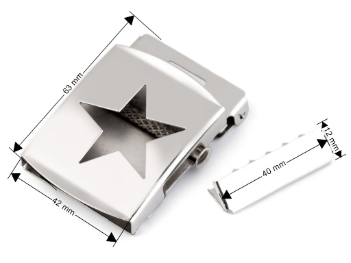 Gürtelschnalle Stern 40 mm 