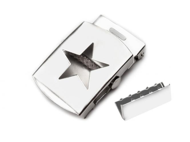 Gürtelschnalle mit Stern 30mm 1 Stück