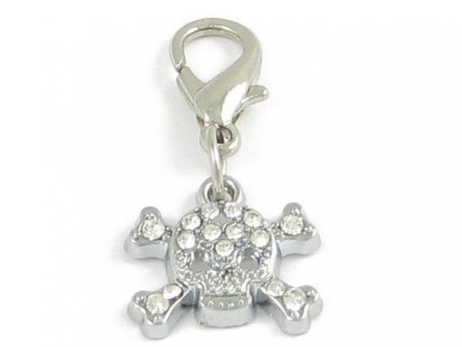 Anhänger - Totenkopf mit Steinen 