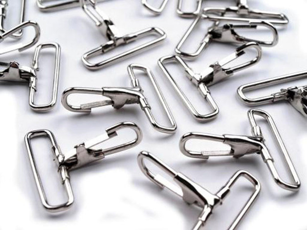 6 Taschenkarabiner 40mm silber 