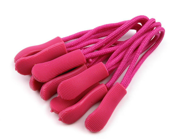 10 Reißverschluss Schlaufen pink 