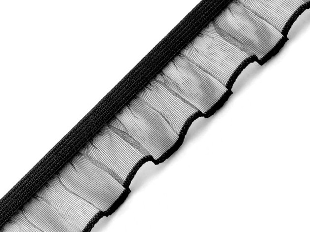 Rüschenborte schwarz 