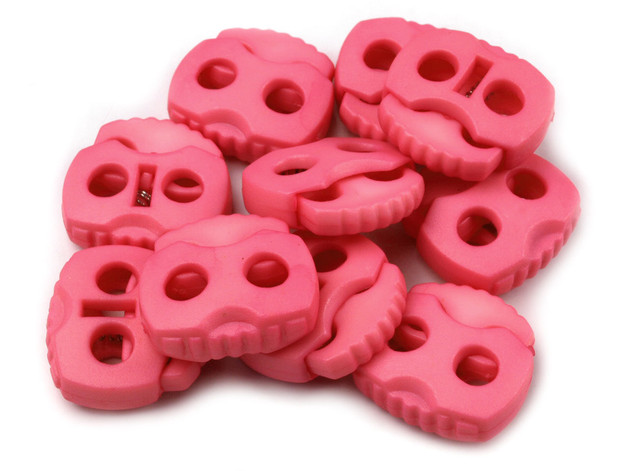 Kordelstopper zwei Loch fuchsia 