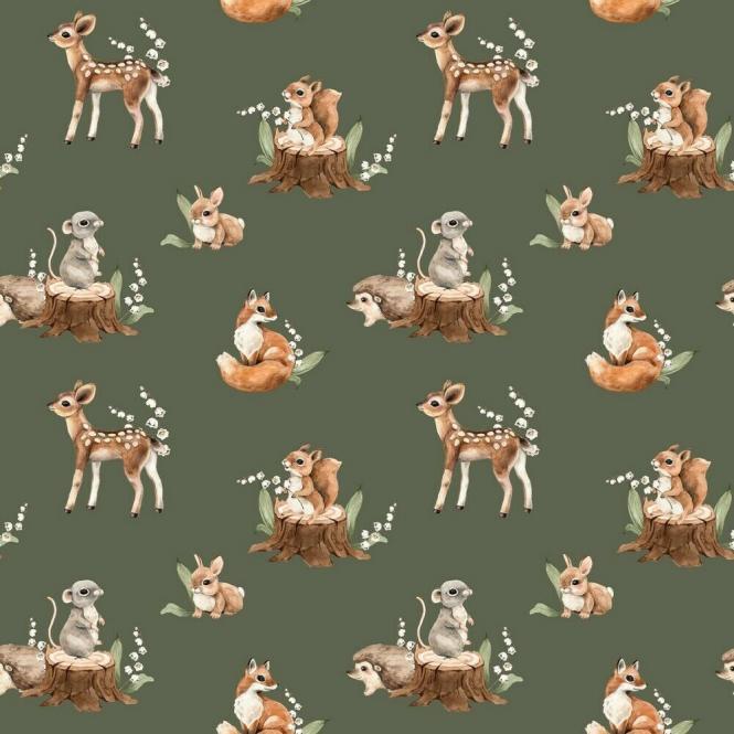 Jerseystoff Forest Biostoff olive 