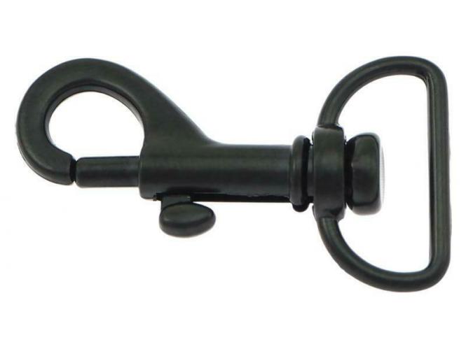 Karabinerhaken 45x20mm schwarz 