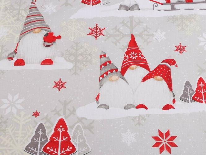 Baumwollstoff Weihnachtswichtel Trio 