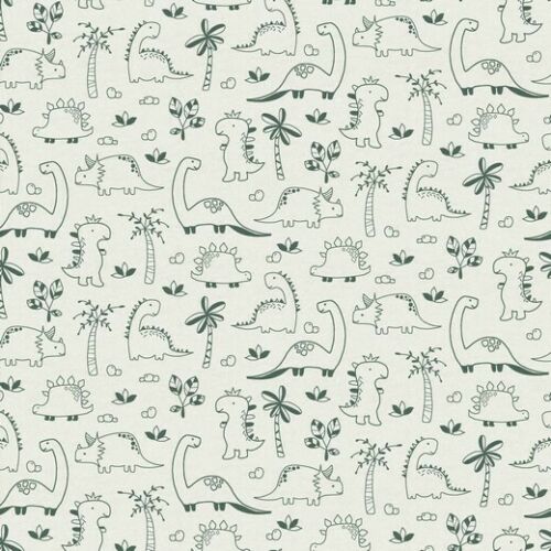 Jerseystoff Dinoland hellgrau 