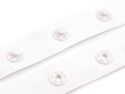 Druckknopfband weiß 1m