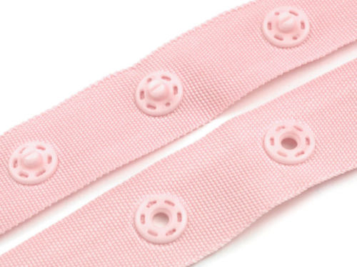 1 Rolle Druckknopfband rosa 