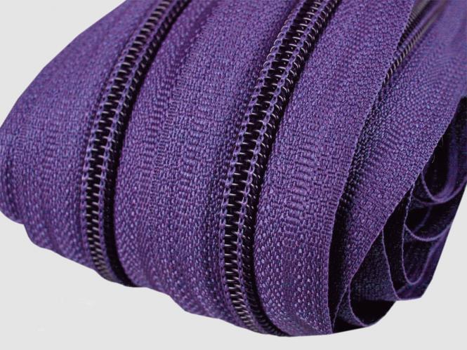 endlos Reißverschluss 5mm violett 5m