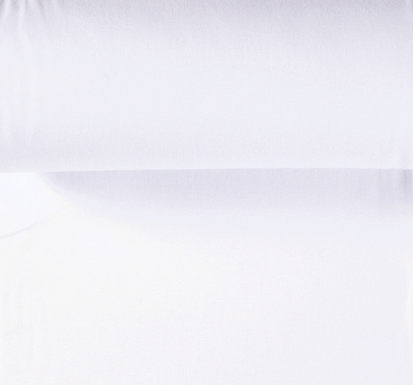 Bündchenstoff Baumwolle Schlauch weiss 